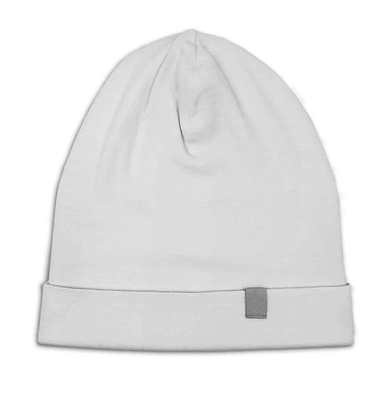 Unisex Merino Wol Manchet Beanie Hoed 100% Merino Wol Ridge Manchet Wol Beanie 2 Laag Warme Wollen Muts Mannen Vrouwen beanie Cap: Gray White