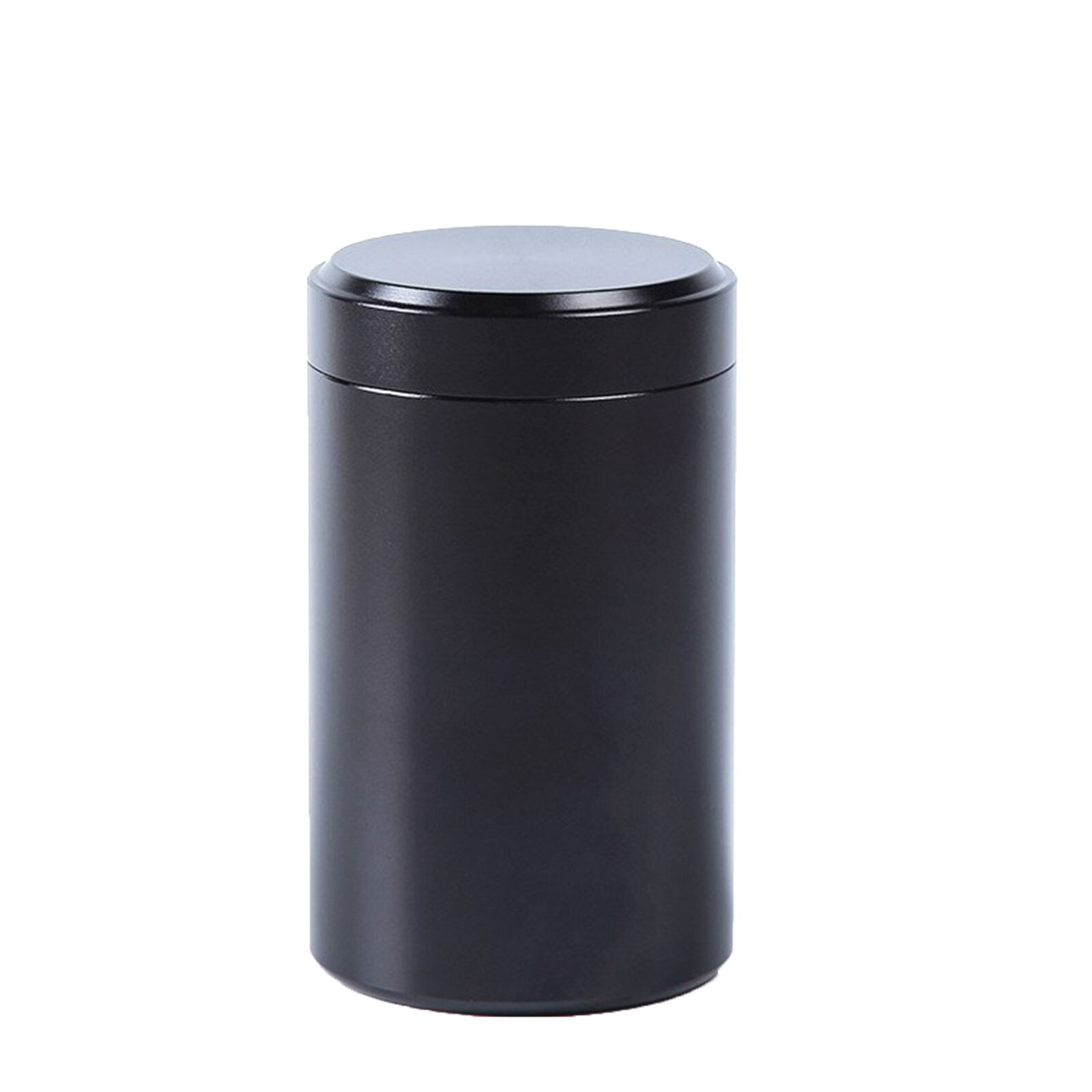 Lata sellada de Metal de aluminio anodizado multifuncional, Color sólido, portátil, paquete de té de viaje, producto práctico para el hogar: Black