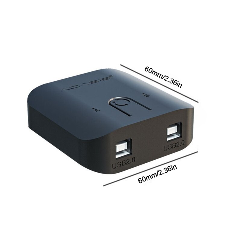 USB Manual Print Sharing Switcher Two Computers Share 1 USB Switch Selector for Keyboard Mouse USB Flash Drive Printer