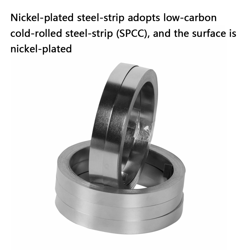 Nickel Sheet 1 Roll 10m 18650 Li-ion Battery Nickel Sheet Plate Belt Connector Spot Welding Machine Battery Welders