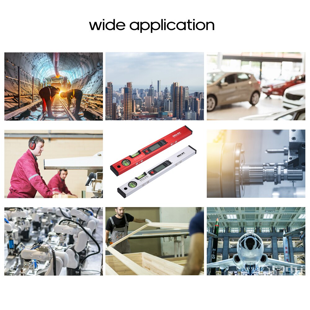 Digital Leveling Instrument 0-90°Angle Finder Level Meter Absolute Electronic Level Position with Vertical & Horizontal Bubble