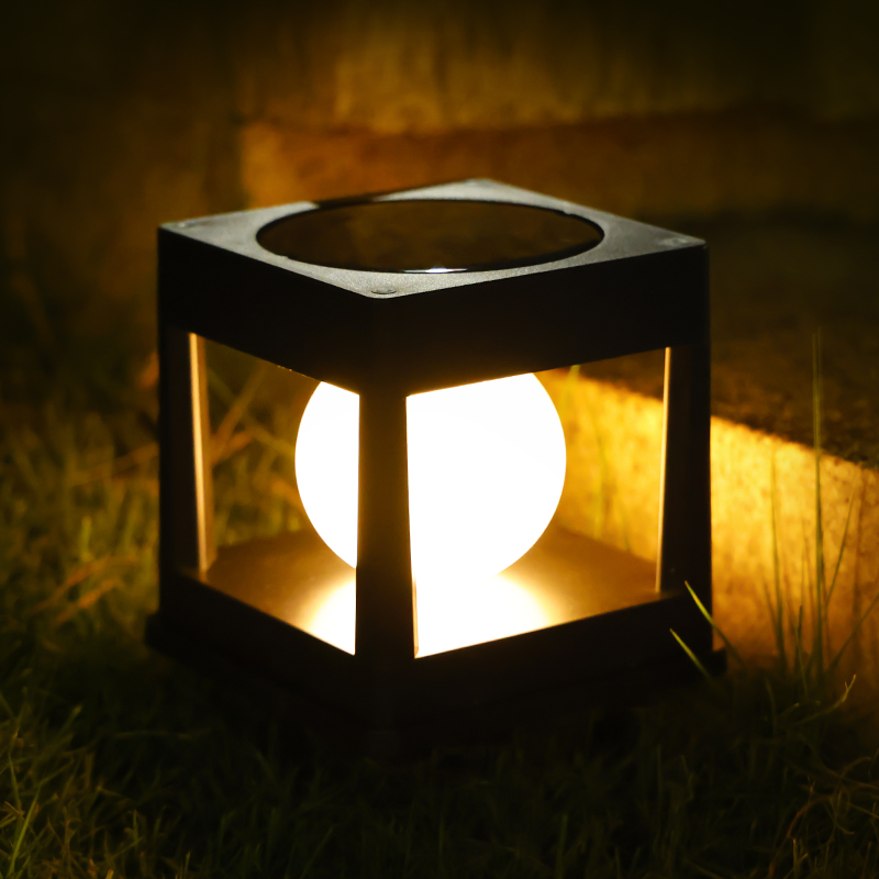 2LEDs Solar- Post Licht draussen Post Kappen Lichter Solar- Zaun Post Lampe Säule Lampen Wasserdicht für Holz Beiträge Terrasse Camping Dezember