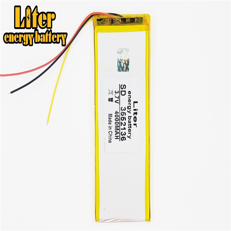 4000mAh 3.7V 3552136 (polymer lithium ion Battery Replacement Tablet Battery for tablet pc 7 inch MP3 MP4