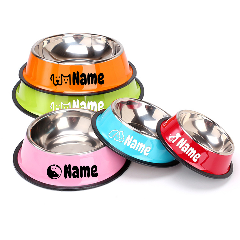 Aangepaste roestvrijstalen voerbak Kattenbak Hondenvoerbak Multi-specificatie Anti-val voerbak Voerbak Voeden Dierbenodigdheden