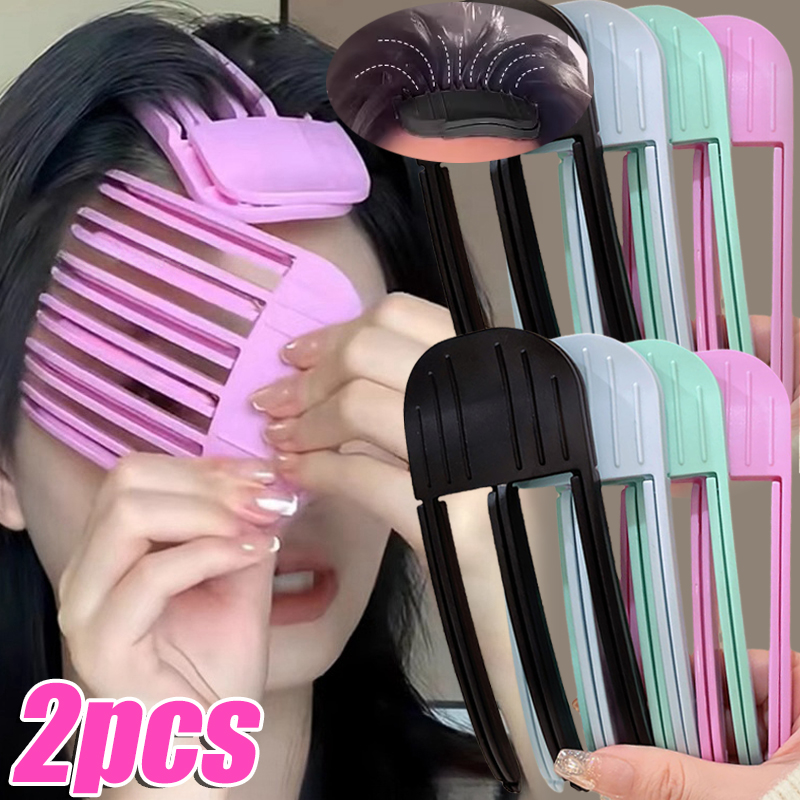 2 pçs fofo hairpin curling franja clipes raízes de cabelo volumizing grampos de cabelo conjunto feminino curling clipe fixo moda volume rolo de cabelo