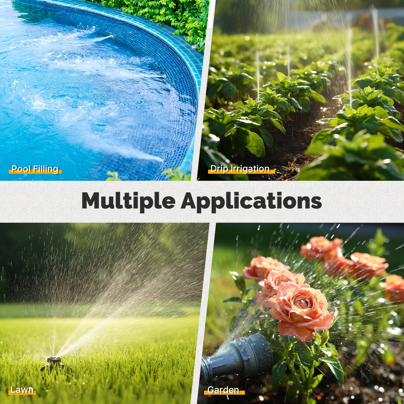 MOES 2-Auslass-Wassertimer, Durcheinander-Einlass, IPX5, wasserdicht, Drehknopf, LCD-Anzeige, Regenverzögerung, Kindersicherung, Gartenbewässerung