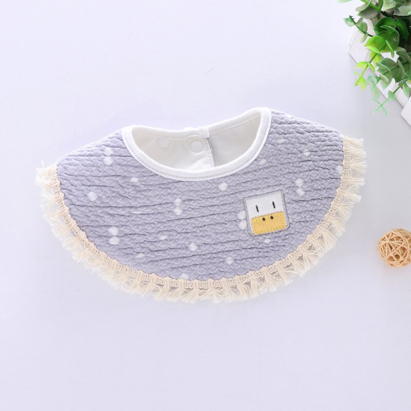 Kleinkind Baby Lätzchen Baumwolle Wasserdicht Lätzchen Baby freundlicher Speichel Handtuch Spucktücher Mit Quaste Art Zubehör: 4