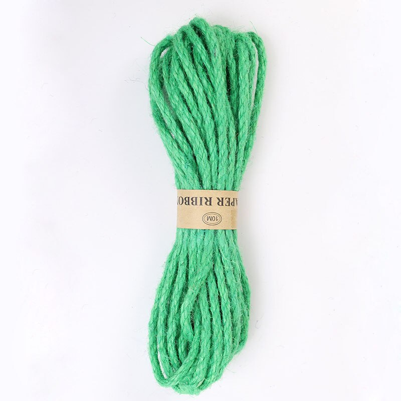 10 Meters Colorful Twisted Cord Jute Rope 6mm DIY Basket Twine Burlap String Party Decor Wrapping Handmade Craft: Dark Green