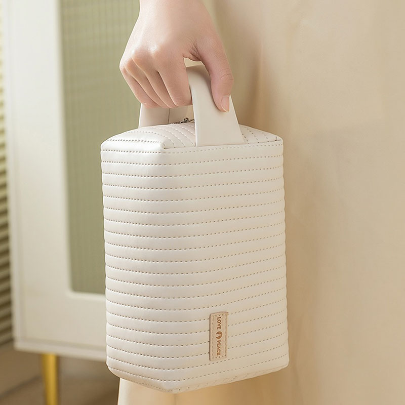 Stor makeup-pung, kosmetiktasker til kvinder, makeup-organisator, bærbar skønhedsetui, rejsetaske, toilettaske