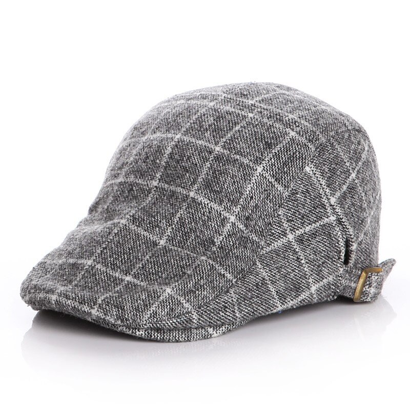 Wollen Baby Hoed Winter Plaid Kids Cap Klassieke Baby Boy Hoed Accessoires Baret Hoeden voor Baby &#39;S