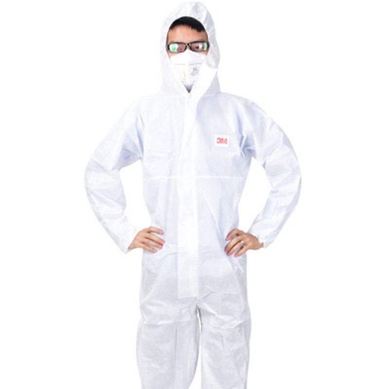 Unisex Sanitary Protection Jumpsuit Chemical Protection Clothing Zip Isolation Protective Coveralls Disposable