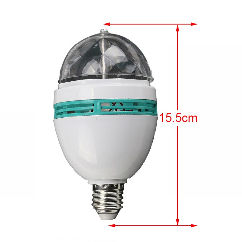 Bunte Auto rotierend Bühne Disko Licht E27B27 3W RGB LED Lampe Party Licht Birne Für Heimat Dekor Beleuchtung: E27 Schraube