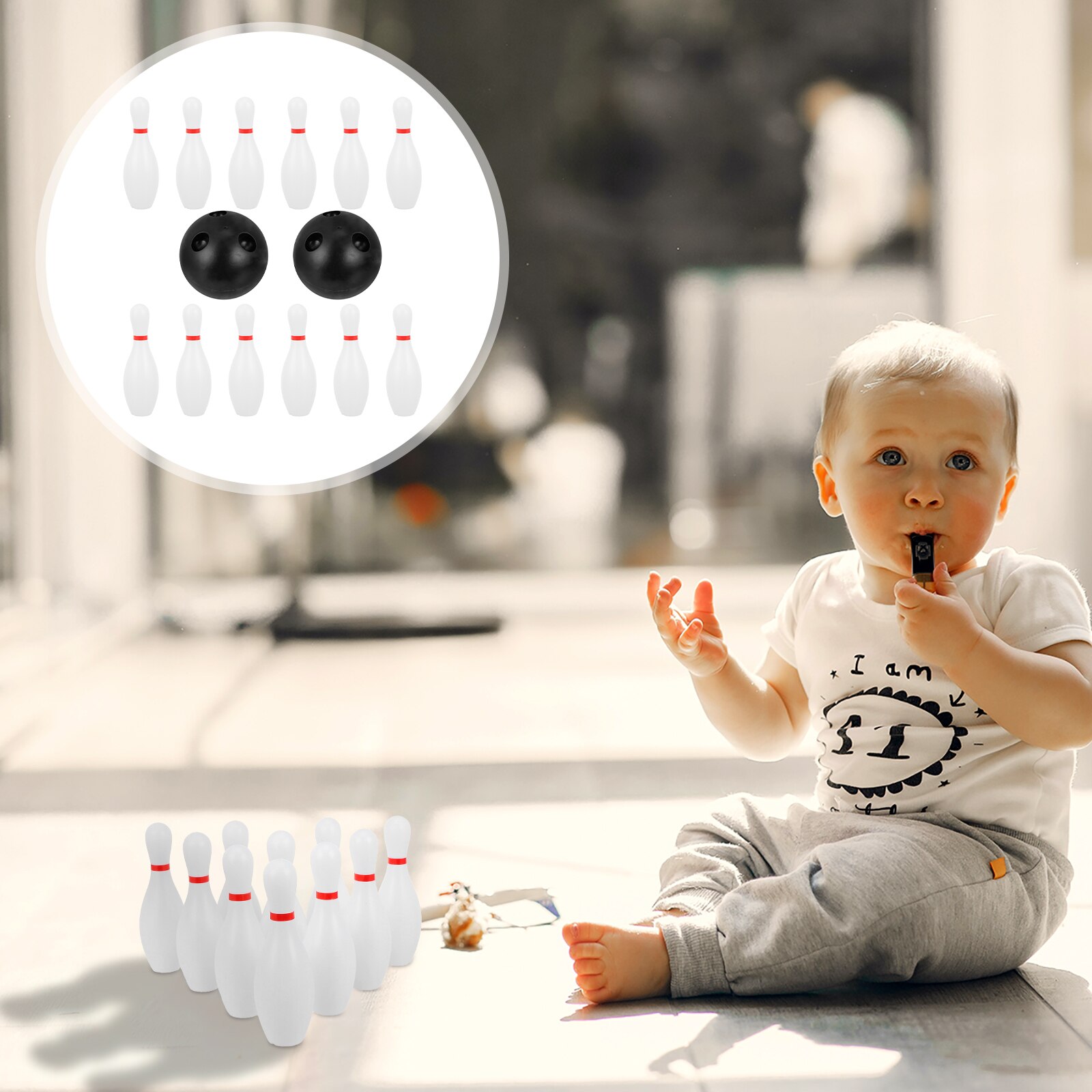 1 Set Children Bowling Game Bowling Set Educational