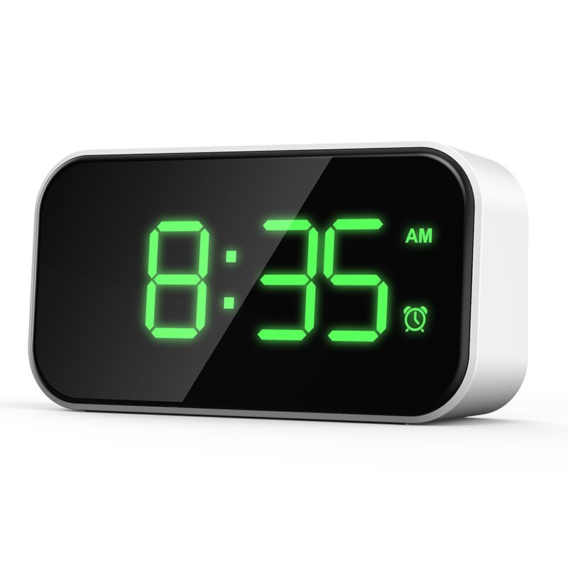 Digital Alarm Clock Full LED Mirror Screen 5-inch Digital Touch Alarm Ultra-large Volume Alarm Clock Easy To Use: 01