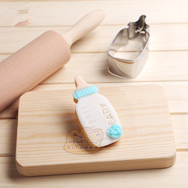 Baby Flessen Vormige Cookie Cutter Set Rvs Koekjes Mal Cupcake Taart Decoraties H310