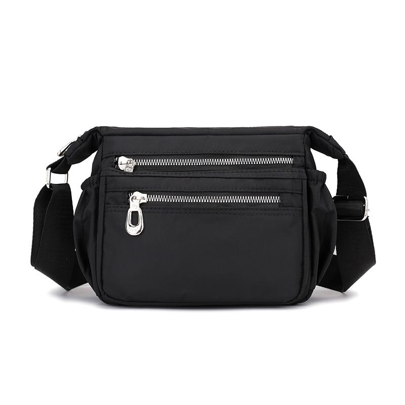 Delle Donne di modo del Messaggero Del Sacchetto di Nylon Impermeabile Borse a Spalla Femminile di Viaggio Tote di Crossbody Bag per le Ragazze Della Borsa e borse: Black