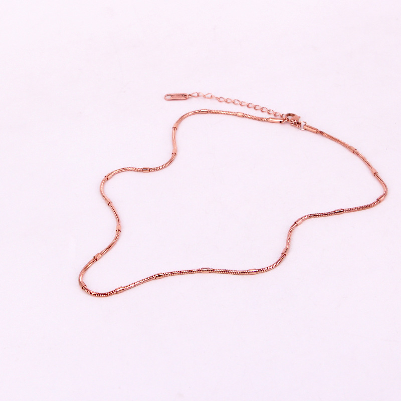 Simple Sieraden Party Knotty Snake Bone Ketting Rvs Vrouw Ketting