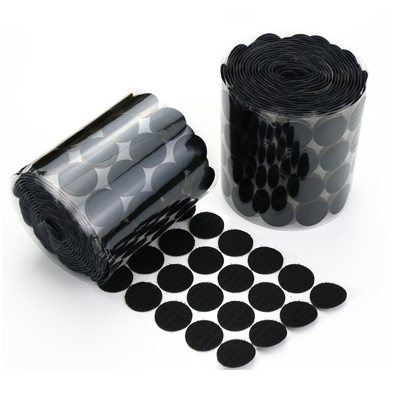 Loop and Hook Dot Stickers Round Velcro Adhesive Tape Adesivo Self Adhesive Disks Dot Curtain Fabric Strong Glue Fastener Tape