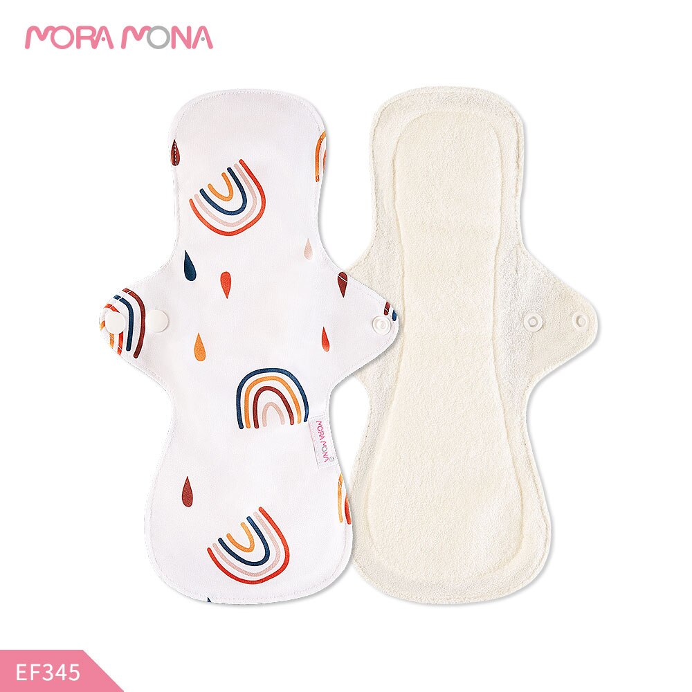 Mora Mona Reusable Menstrual Pad For Heavy Flow Large Size Breathable Women Cloth Pad 5 Pieces: EF345