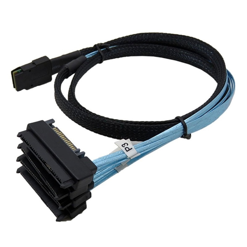 Mini 4 sas hårddiskar 36- stift sff -8087 to 4 sas 29- stift sff -8482 kabelkontakter med 15 stift sata strömkontakt controller