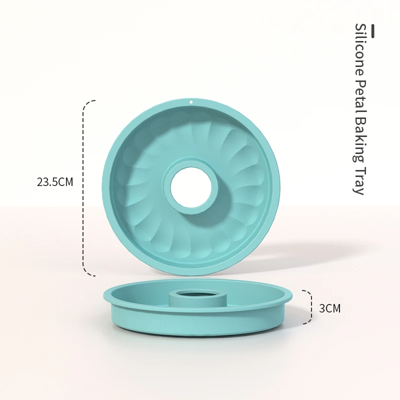 Molde de silicona para tartas Resistente a altas temperaturas Molde antiadherente para tartas de gelatina Molde de repostería reutilizable Herramientas de cocina para hornear: Oro
