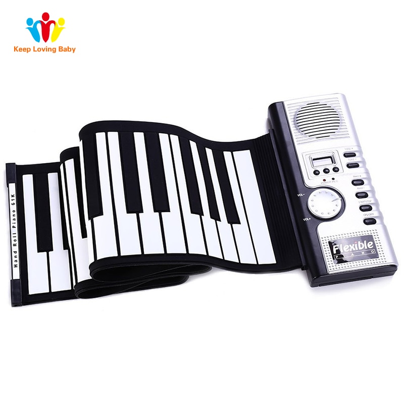 Draagbare 61 Toetsen Roll up Keyboard Flexibele Piano 61 Toetsen Siliconen MIDI Digitale Keyboard Piano Flexibele Elektronische Roll Up Piano