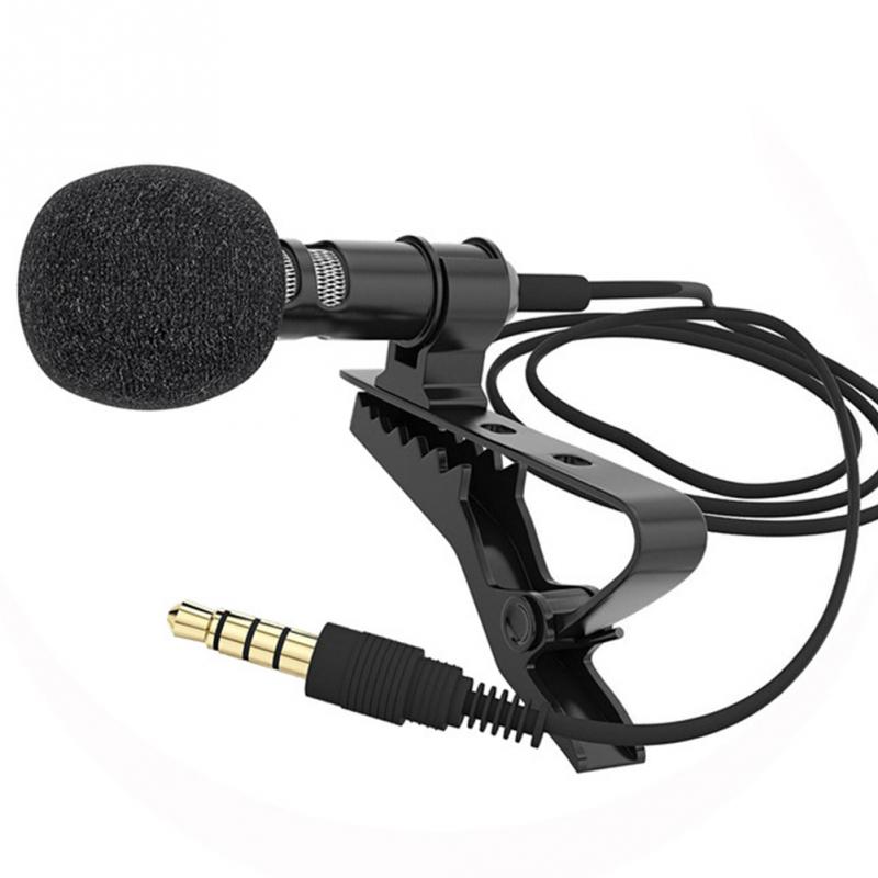 3.5Mm 2M Jack Microfoon Lavalier Tie Clip-On Revers Microfono Mic Voor Mobiele Telefoon Voor Spreken Lezingen microfoons #2840