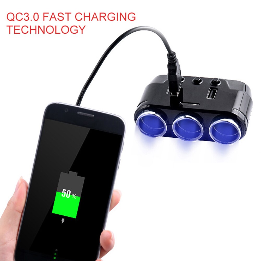 12v-24v universele auto sigarettenaansteker aansluitingen dubbele usb telefoon oplader adapter detectie auto elektronica accessoires