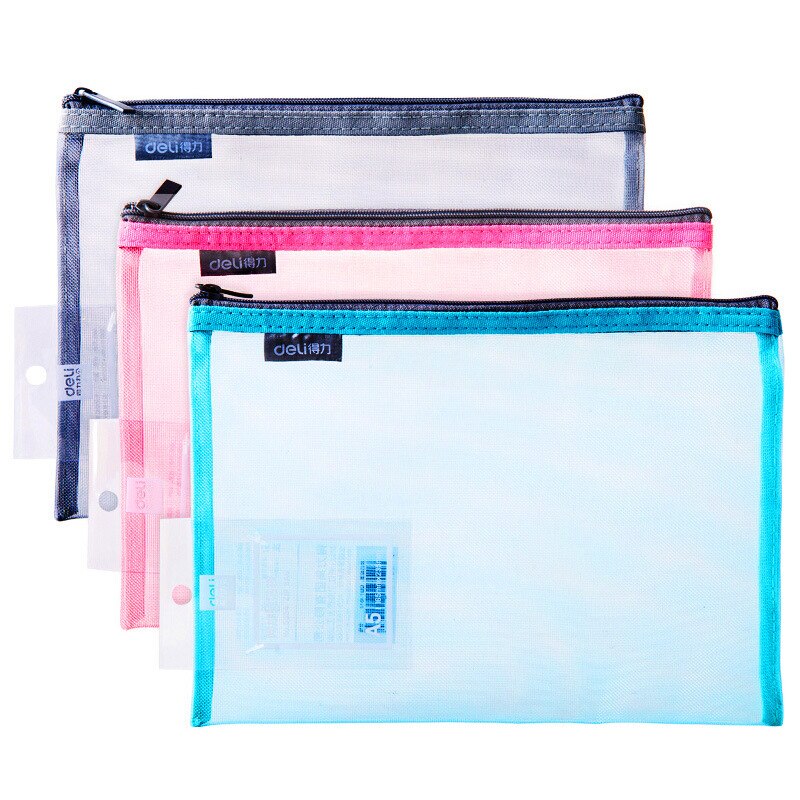Presentation Folder Clear Grid File bag Portable Pen bags Office organizers File folder A4,A5,A6 file organizer with zipper