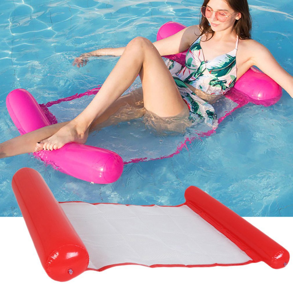 Swimming Pool Foldable Inflatable Floating Chair Foldable double-use backrest floating row for adults: Purple Color