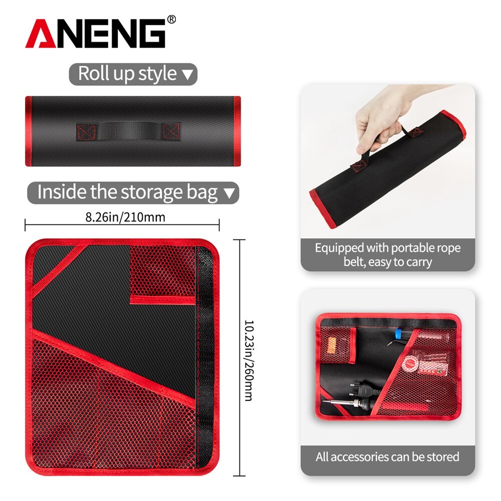 ANENG-soldador eléctrico SL102, 60W, enchufe US/EU, herramienta de soldadura con pantalla Digital de temperatura ajustable, 220V soldadura puntas soldador estaño, soldar electrocauterización portátil