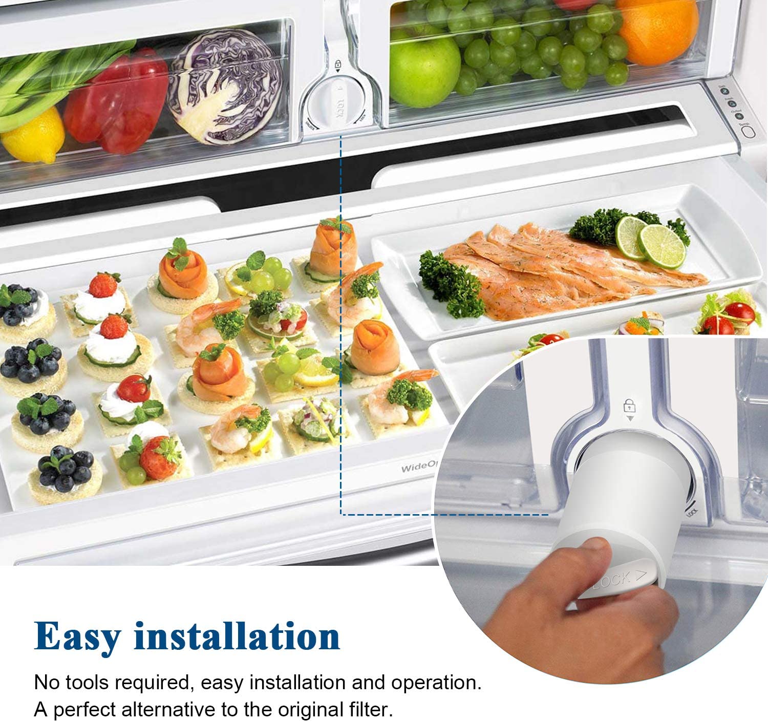 Refrigerator Water Filter DA2900020 Compatible with DA29-00020A/B, DA29-00020B-1, HAF-CIN/EXP, 46-9101 For French Door Fridge