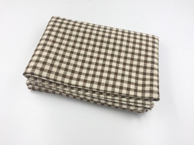 Tela gruesa de lino y algodón a cuadros, mantel, almohada, cortina, sofá, muñeco de tela, Material hecho a mano DIY, 25cm x 75cm por pieza: 2
