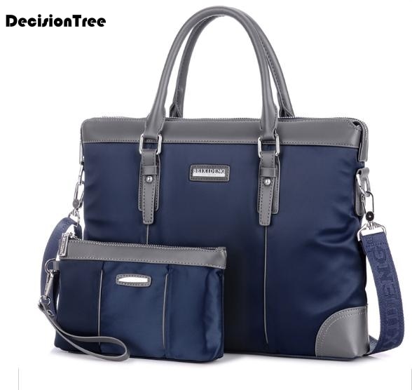 Freizeit Männer Aktentaschen Männer Business Solide Zipper 14 zoll Laptop Taschen männer Schulter Taschen Mit Handtaschen Zwei Größen l416