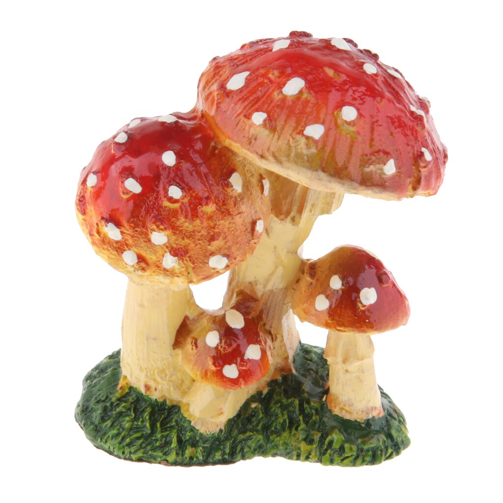 Miniatuur Paddestoel Tafel Decor - Fairy Tuin Hars Miniatuur Paddestoelen: Yellow Red C