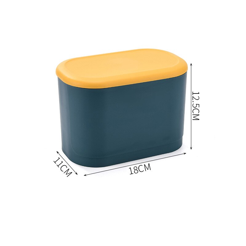 Wall Mounted Toilet Paper Holder Waterproof Toilet Paper Dispenser Bathroom Storage Rack Tissue Box Holder Bathroom Organizer: Dark Blue-S