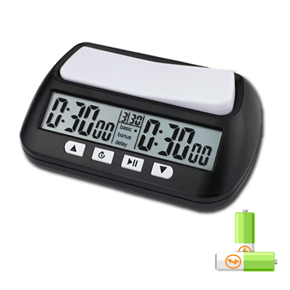 3-in-1 Chess Clock Multipurpose Portable Digital Chess Clocks Count Up Down Timer Chess Game Timer Stop Timer: Black