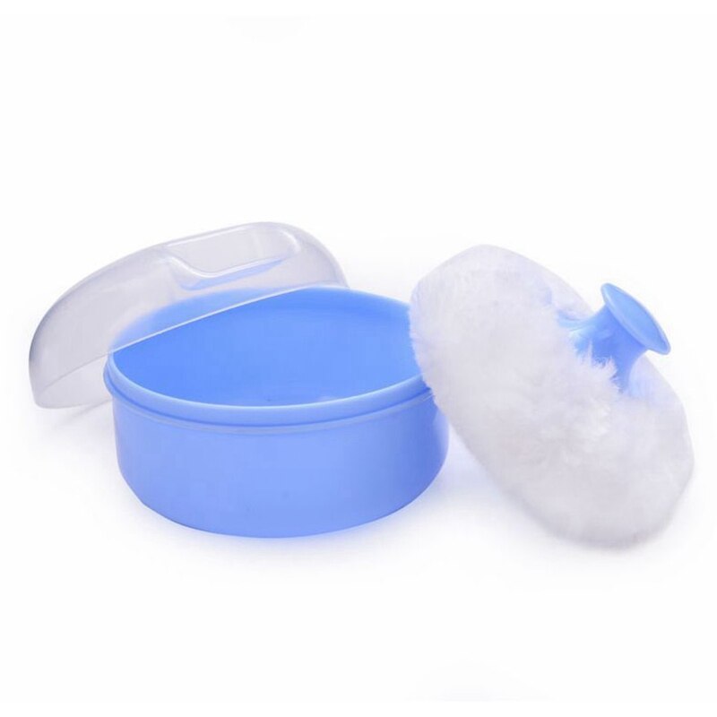 Esponja de polvo suave para cara y cuerpo de bebé, caja de almacenamiento, contenedor Simple para cosméticos de Toilette, Color aleatorio