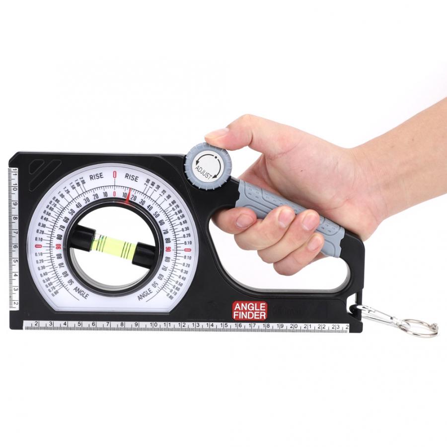 Multi-Function Slope Gauge Constructing Engineering 130 Degree Angle Finder with Carabiner