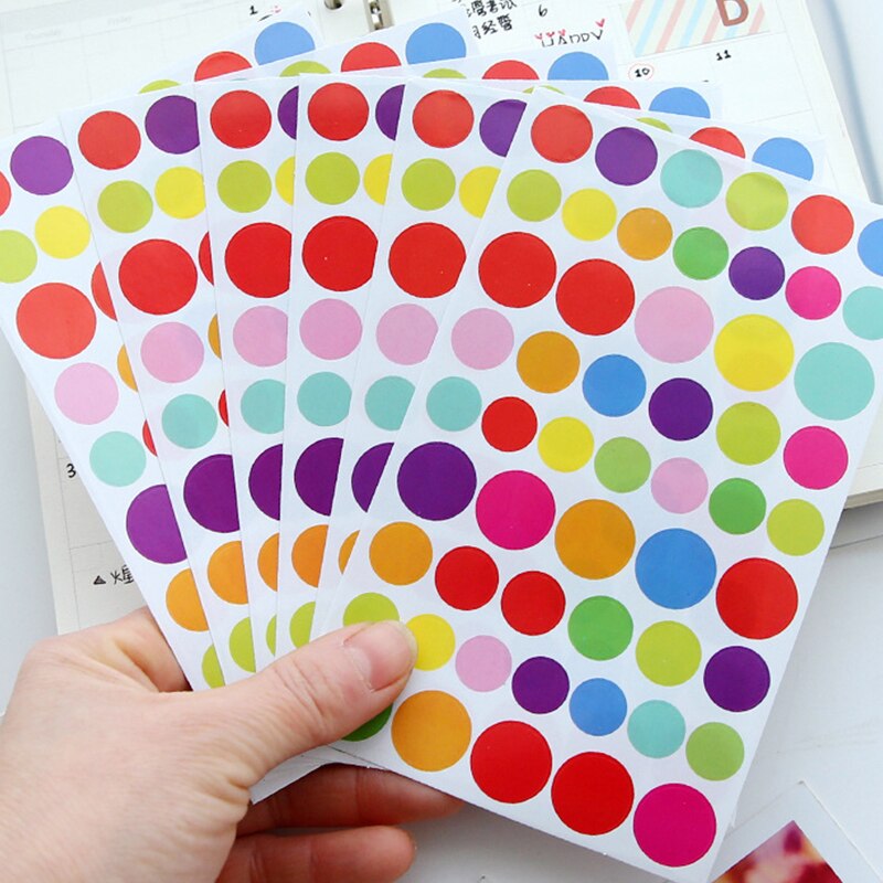 Kawaii Cartoon Dots Love heart Stickers Patterns Cute Stationery Sticker Decorative collage Scrapbooking planner Album aesthetic