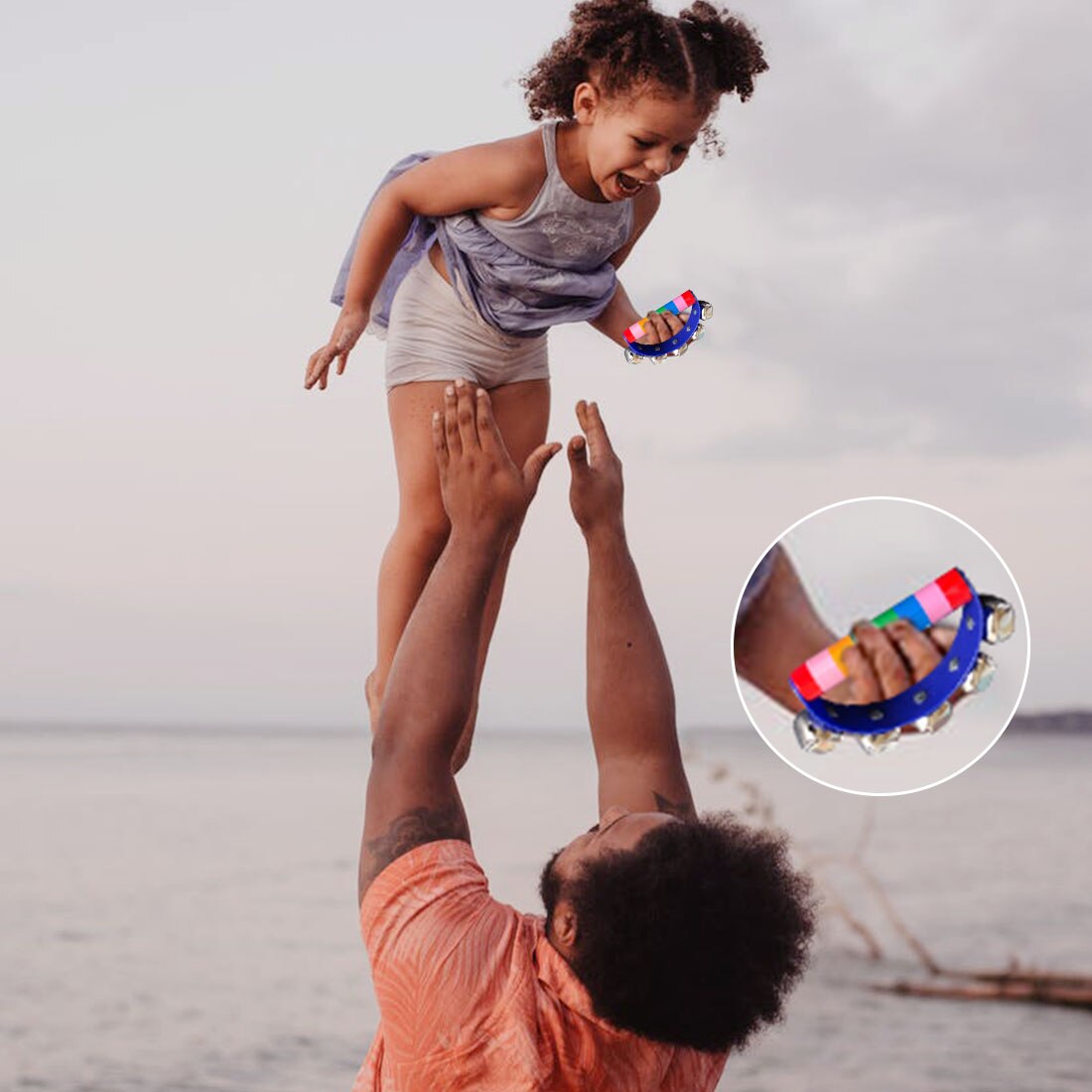 Juguetes de madera para bebés, cascabeles para niños, juguete educativo para bebés, al azar