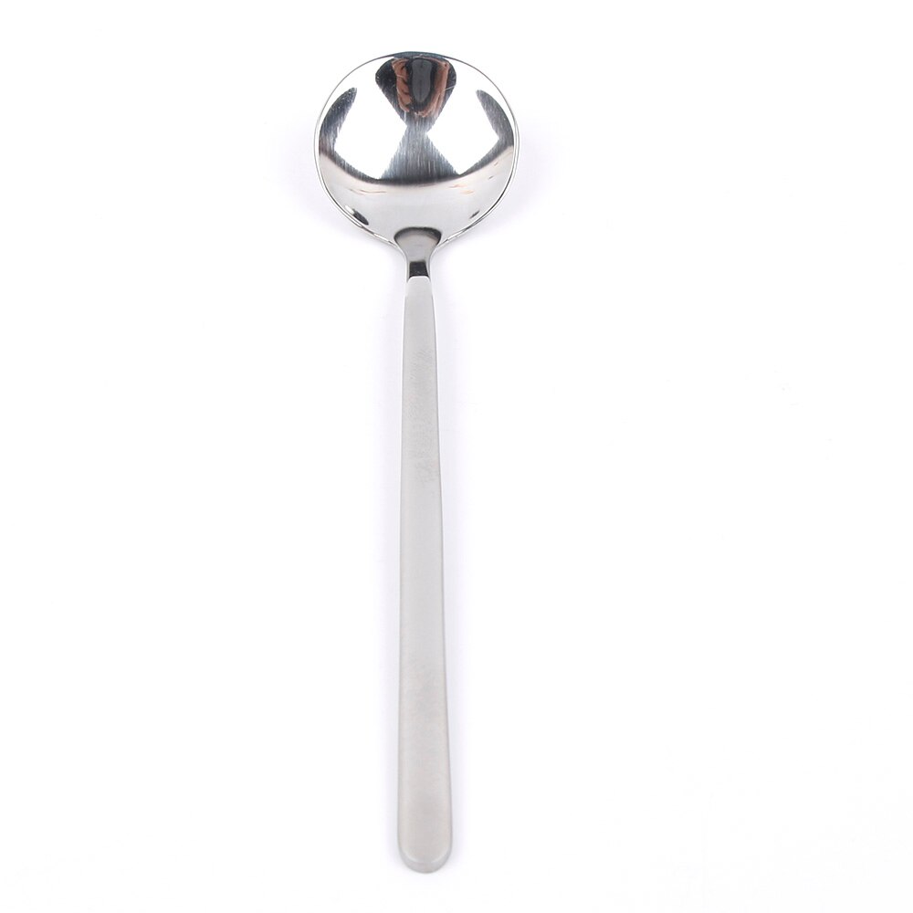 Cuillère à café créative en acier inoxydable 304 | Petites cuillères rondes, cuillère à soupe à dessert, cuillère à thé en métal offre spéciale: Argent