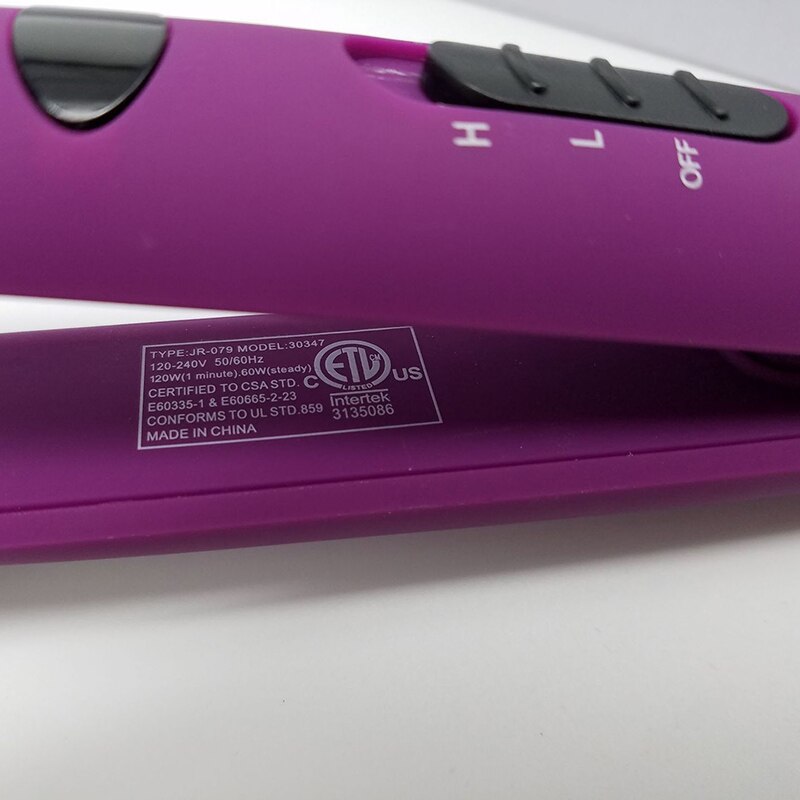 Ionic Ceramic Curling Iron Iron Brush-Ionic Brush And Ceramic Flat Iron, Purple-EU Plug