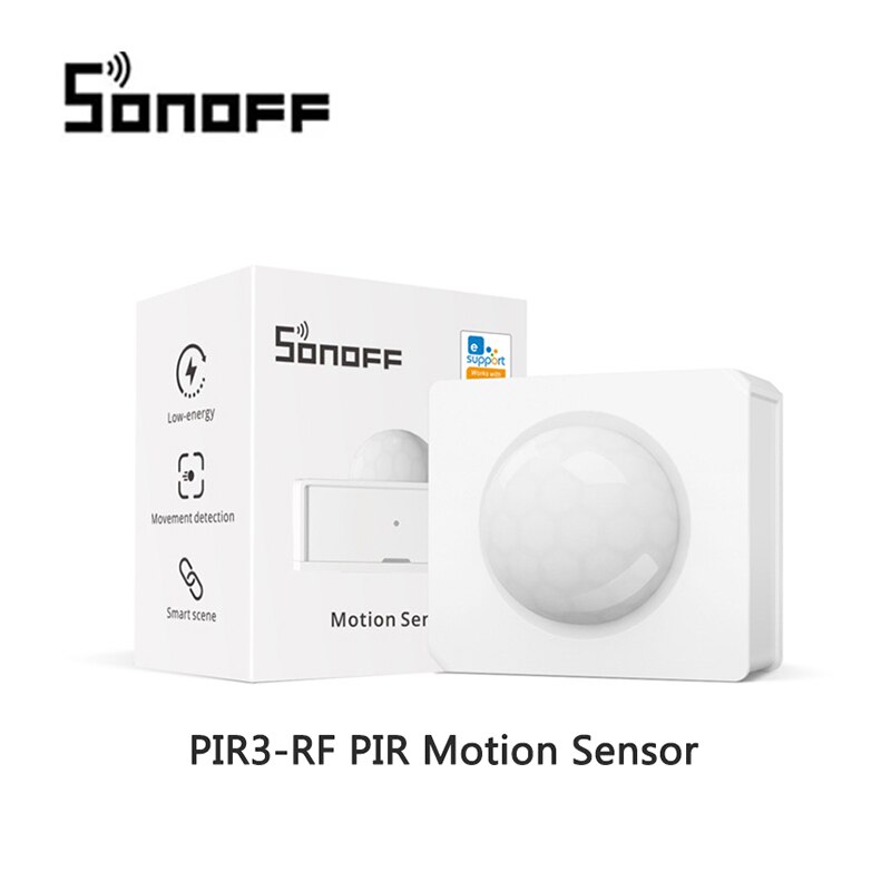 SONOFF PIR3-RF PIR Motion Sensor Smart Scenes Alert /Normal Mode Notification eWelink APP Work With SONOFF 433MHz RF Bridge R2: RF Motion Sensor