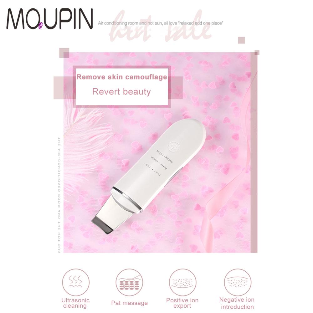 Ultrasonic Skin Scrubber Face Spatula Blackhead Removal Pore Cleanser Skin Peeling Lifting Comedone Extractor Beauty Instrument