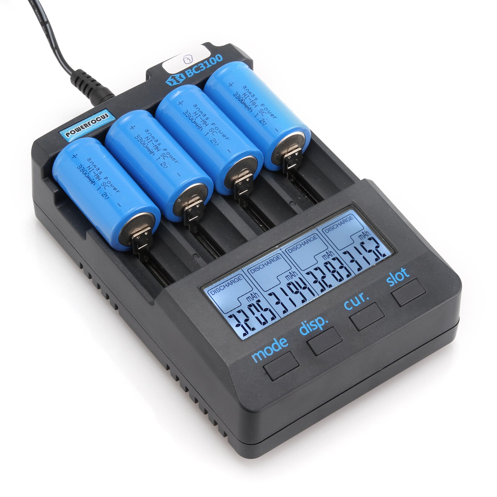 Anmas Power 2/4/8 pièces Sub C SC 1.2V 3300mAh Ni-MH NiMH Batteries rechargeables 1.2 v batterie bleu 56 g avec languette