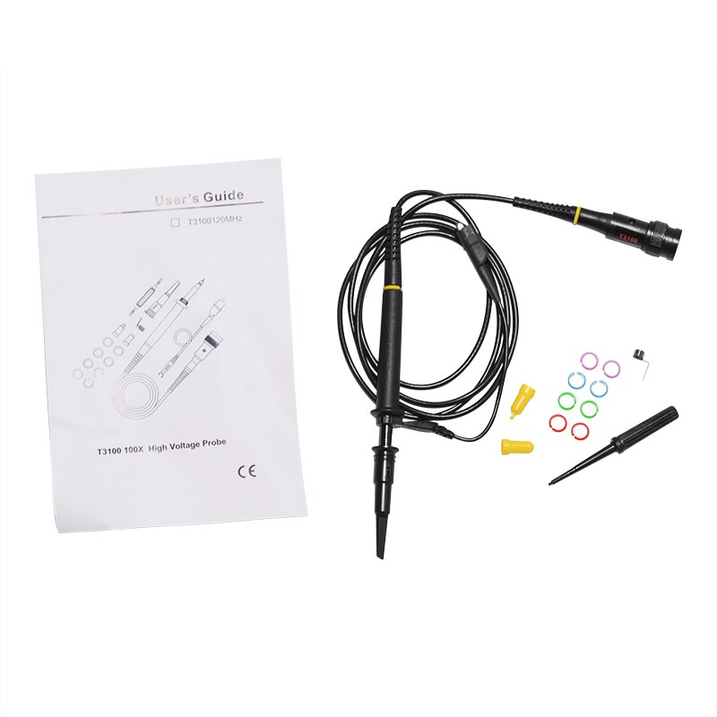 T3100 100 mhz oscilloskopsonde  x100 passiv høyspentsonde oscilloskop tilbehør del