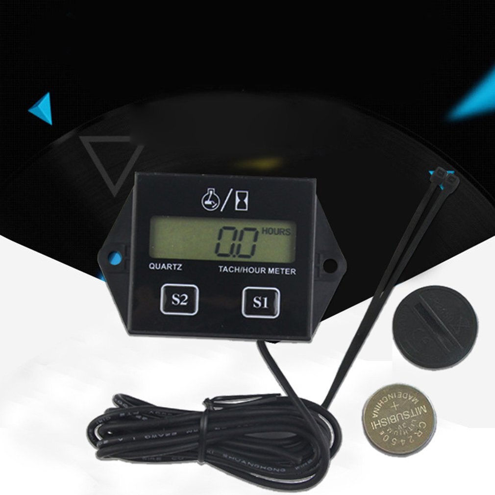Tacómetro de motor de gasolina, temporizador Abs, inductivo, pantalla Lcd, de bajo voltaje, puede configurar el modo de velocidad 1 Uds.