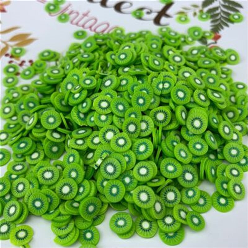 1000pcs/set Vegetables Slimes Fruit Slices Decor Additives For Filler Supplies Accessories Watermelon For Nail Art Slimes Toy: gray