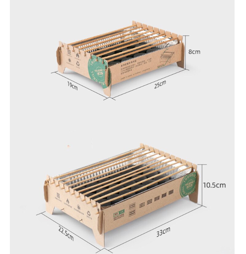 Disposable BBQ Grill Outdoor Home Camping Grill Portable Smokeless Charcoal rotisserie grills bbq grill barbecue outdoor